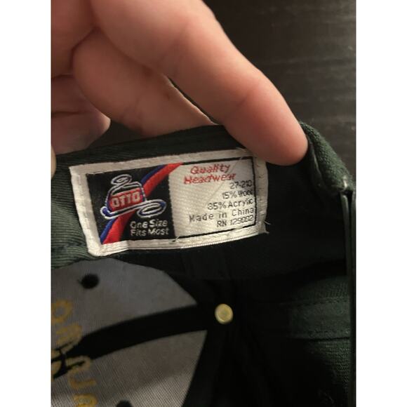 Vintage Alamo Welding Supply Hat Otto SnapBack Trucker Cap Green/Yellow Logo - Picture 4 of 4